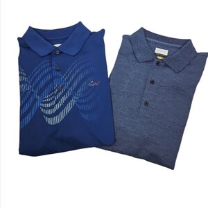 Greg Norman Men's Play Dry Golf Polos Set of 2 Size L